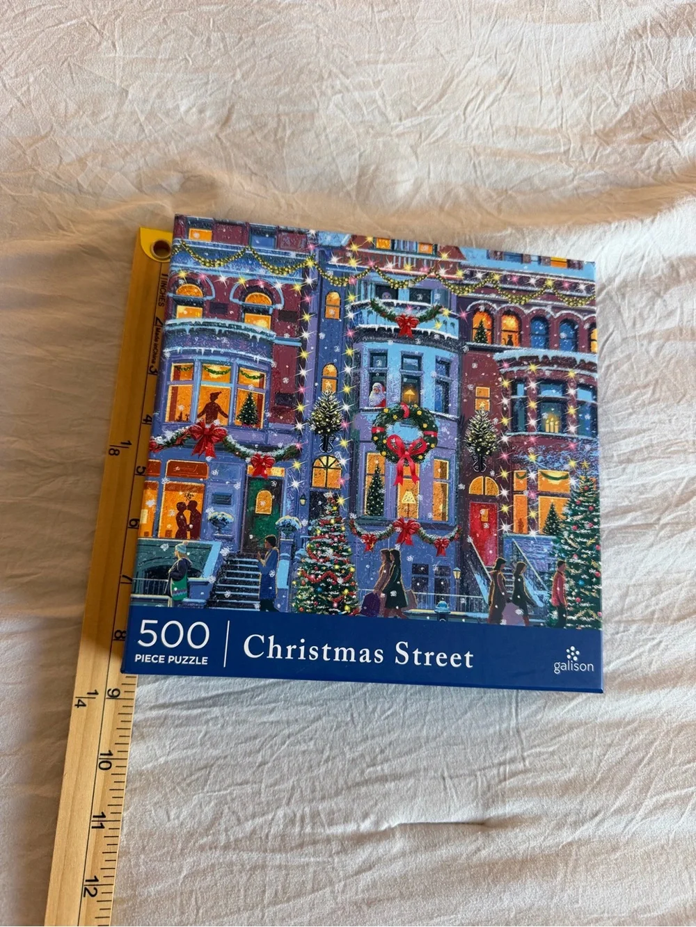 Galison CHRISTMAS STREET 500-Piece Jigsaw Puzzle Art: Mclindon